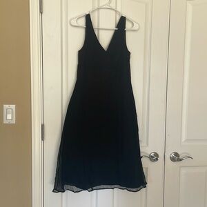 J crew silk black dress